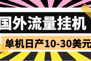外面收费1888的国外流量全自动挂机项目,单机日产10-30美元【自动脚本+详细玩法】