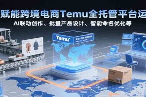 AI赋能跨境电商Temu全托管平台运营，AI联动创作、批量产品设计、智能命名优化等