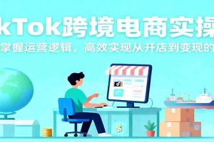 TikTok跨境电商实操课,快速掌握运营逻辑,高效实现从开店到变现的闭环