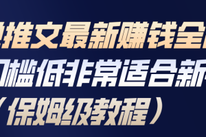 小说推文最新赚钱全流程,门槛低非常适合新手(保姆级教程)