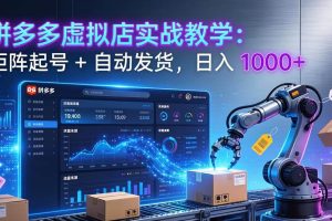 （17628期）拼多多虚拟店实战教学：矩阵起号 + 自动发货，日入 1000+