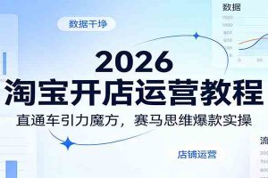2026淘宝开店运营教程：直通车引力魔方，赛马思维爆款实操