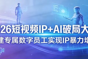 2026短视频IP+AI破局大课,构建专属数字员工实现IP暴力增长