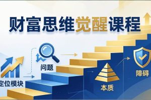 (17872期)财富思维觉醒第十期:3天大课四大模块,精准定位问题看清本质,扫清人生障碍