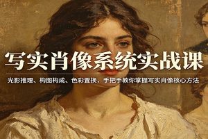 写实肖像系统实战课：光影推理、构图构成、色彩置换，手把手教你掌握写实肖像核心方法