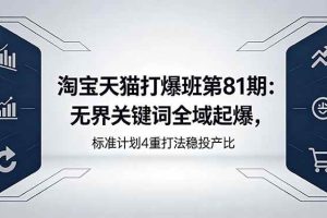 (18394期)淘宝天猫打爆班第81期:无界关键词全域起爆,标准计划4重打法稳投产比
