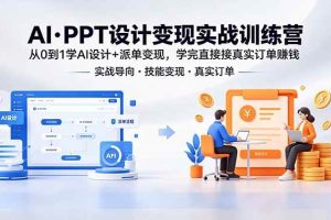 (18458期)AI·PPT设计变现实战训练营,从0到1学AI设计+派单变现,学完直接接真实订单赚钱