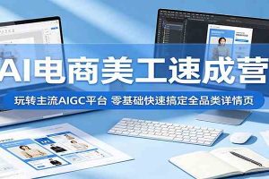 AI电商美工速成营:玩转主流AIGC平台,零基础快速搞定全品类详情页