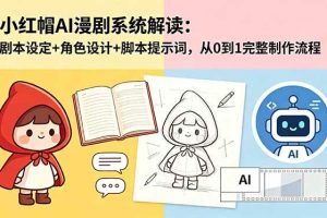 (18612期)小红帽AI漫剧系统解读:剧本设定+角色设计+脚本提示词,从0到1完整制作流程