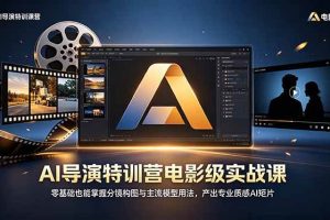 (18804期)AI导演特训营电影级实战课,零基础也能掌握分镜构图与主流模型用法,产出专业质感AI短片