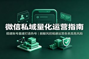 微信私域量化运营指南:搭建账号基建打造热号,脱敏风控规避运营各类高危风险