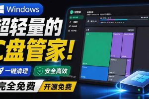 (19750期)Windows 超轻量的C盘管家!超级有特点,支持磁盘分析及清理提醒,2M大小体积,完全免费 C盘管家