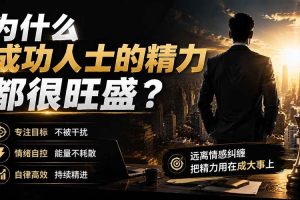 （19754期）付费文章：为什么成功人士的精力都很旺盛？