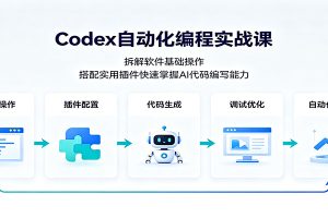 Codex自动化编程实战课:拆解软件基础操作,搭配实用插件快速掌握AI代码编写能力