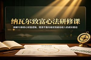 纳瓦尔致富心法研修课:拆解10条核心财富逻辑,理清不靠内卷实现被动收入的成长路径
