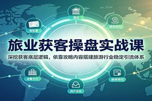 旅业获客操盘实战课:深挖获客底层逻辑,依靠攻略内容搭建旅游行业稳定引流体系