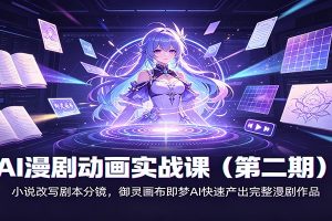 AI漫剧动画实战课(第二期):小说改写剧本分镜,御灵画布即梦AI快速产出完整漫剧作品