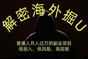 （19841期）解密海外掘U，普通人月入过万的副业项目，低投入、低风险高回报，没有之一