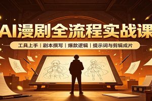 AI漫剧全流程实战课：工具上手、剧本撰写、爆款逻辑、提示词与剪辑成片