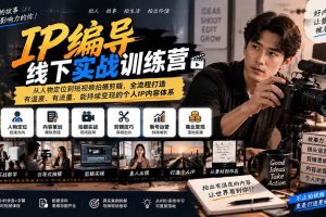 (20610期)IP编导线下实战训练营-更新:从人物定位到短视频拍摄剪辑,全流程打造有温度、有流量、能持续变现的个人IP内容体系