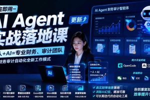 (20625期)【无水印】学完 即用-AI Agent实操落地课-更新0924:一人 + AI=专业财务、审计团队,解锁财务审计自动化全新工作模式