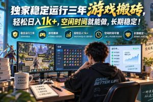 （20631期）三款AI自动化游戏副业，日入千元，可批量矩阵操作适合新手小白！