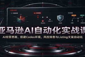亚马逊AI自动化实战课:AI经营思路,搭建Codex环境,风控排查与Listing文案自动化