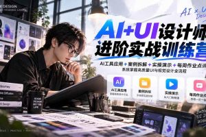 （20905期）【无水印】AI+UI设计师进阶训练营-第4期：AI工具应用+案例拆解+实操演示+作业点评，掌握高质量UI与视觉设计全流程